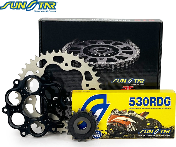 Sunstar Zincir Dişli Seti Ducatı Multıstrada S (1260 Cc)  (2018-2021) / Zincir : Sunstar 530Rdg (Çelik)-114 / Dişli: Jt (15T-40T) - Image 1
