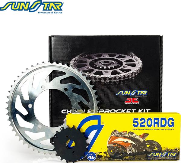 Sunstar Zincir Dişli Seti Honda Crf 250 R (250 Cc)  (2004-2010) / Zincir : Sunstar 520Rdg (Çelik)-114 / Dişli: Jt (13T) - Sunstar (51T) - Image 1