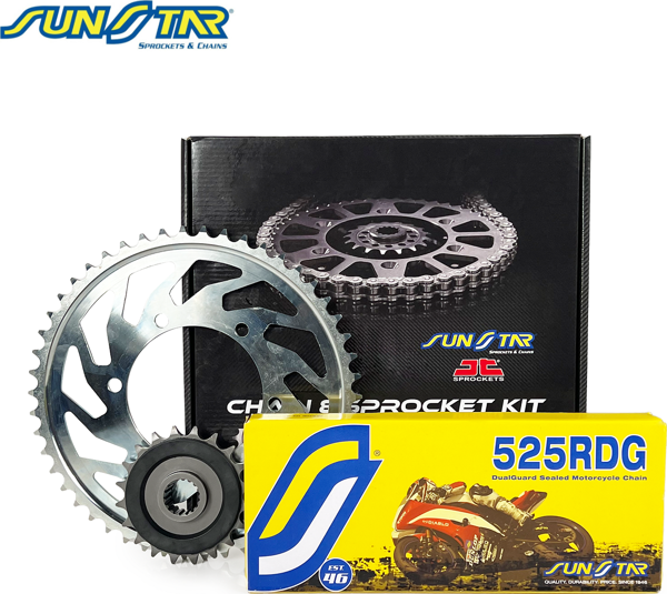 Sunstar Zincir Dişli Seti Kawasakı Z 1000 Sx (1000 Cc)  (2011-2019) / Zincir : Sunstar 525Rdg (Çelik)-112 / Dişli: Jt (15T-41T) - Image 1