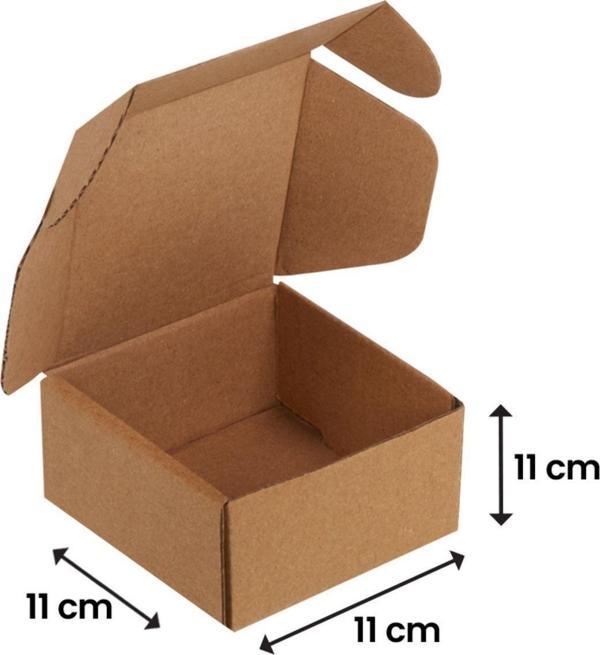 Packanya 11X11X11 - 200 Adet Kilitli E Ticaret Karton Kargo Kutusu ( 0,33 Desi ) - Image 1