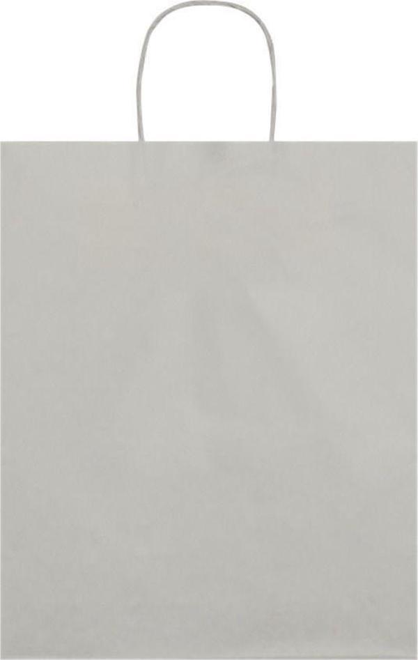 Packanya 29X15X29 -25 Adet Burgu Saplı Beyaz Kraft Çanta - Image 1