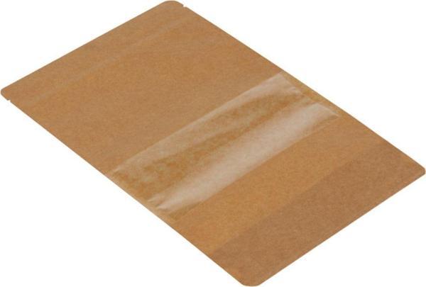 Packanya 16 Cm X 27 Cm 4 Cm -3000 Adet Kraft Dar Pencereli Doypack - Image 1