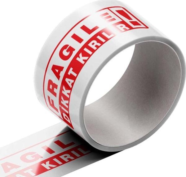 Packanya Dikkat Kırılır - Fragile Baskılı Koli Bandı 70 Mm X 40 Mt - 6 Adet - Image 1