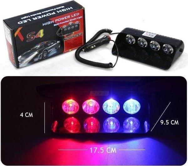 Flaş LED Uyumlu Çakar 8W Kırmızı-Mavi 8 Fonksiyonlu / Lapa173 - Image 1