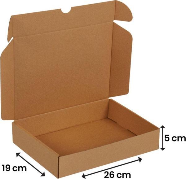 Packanya 26X19X5-200 Adet Kilitli E Ticaret Karton Kargo Kutusu - Image 1