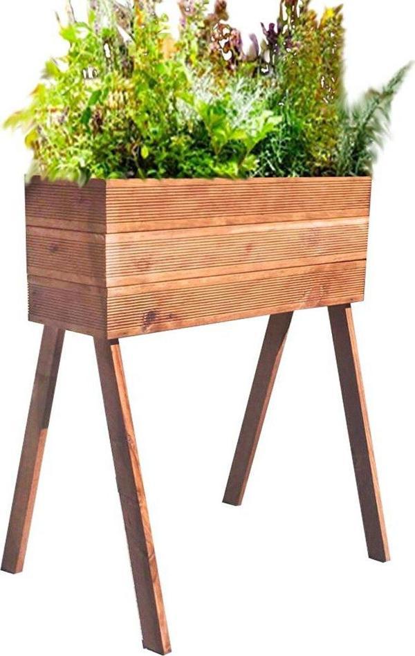 Pinoxi Ahşap Ayaklı Saksı Saksılık - Image 1