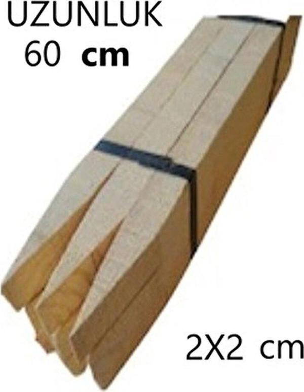 Pinoxi Ahşap Fi̇dan Kaziği - Ahşap Fi̇Dan Kaziği Si̇vri̇ Uçlu 60 cm - 10 Adet - Image 1