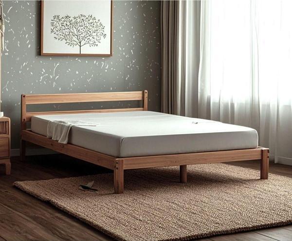 Pinoxi Masif Ahşap Karyola 90X200 cm Doğal Ahşap Natural - Image 1