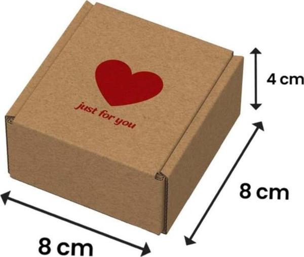 Packanya 8X8X4 - 1000 Adet Kalpli Baskılı - Kilitli E Ticaret Karton Kargo Kutusu - Image 1