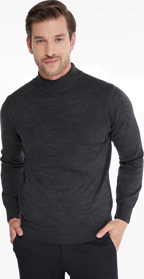 Regular Fit Yarım Balıkçı Yaka Basic Triko Kazak-7124 - Image 1