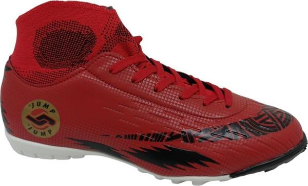 Jump 28366 Erkek Kırmızı Bağcıklı Çoraplı Halı Saha Ayakkabı - Image 1