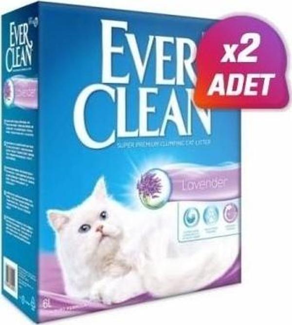 2 Adet - Ever Clean Lavanta Kokulu Kedi Kumu 6 Lt - Image 1