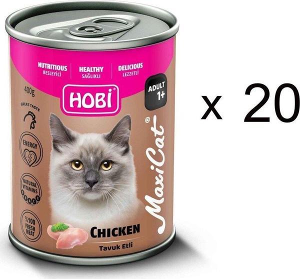 Hobi Maxicat Tavuklu Kedi Konserve Mama 400 g (20 Adet) - Image 1