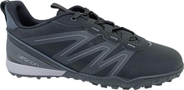 Lescon Attack Erkek Siyah Bağcıklı Halı Saha Ayakkabı - Image 1