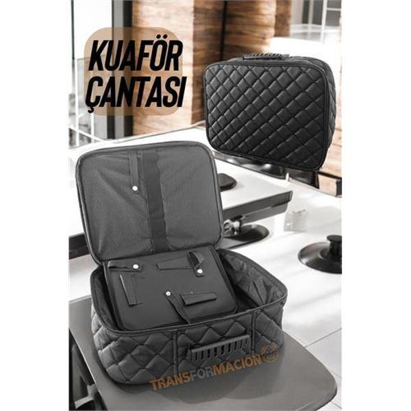 Kuaför Çantası Kapitone Deri Berber Çantası - Image 1