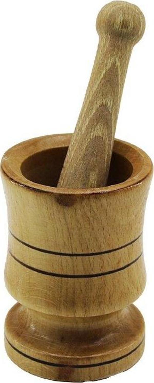 YERLİ - CİLALI   AYAKLI - NO:3   AHŞAP  HAVAN  SARIMSAK DÖVECEK   FİLELİ-Findit - Image 1