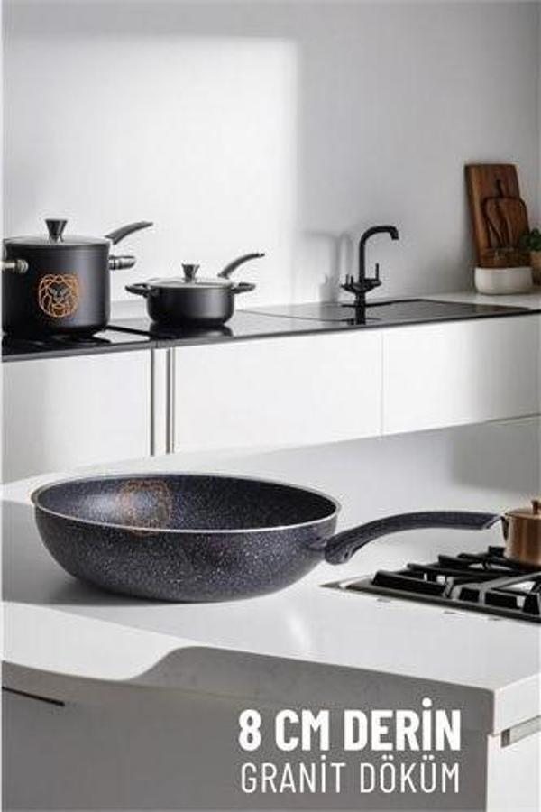 Findit 8 Cm Derin Wok Tava Granit Döküm L.Kinnaird - Image 1