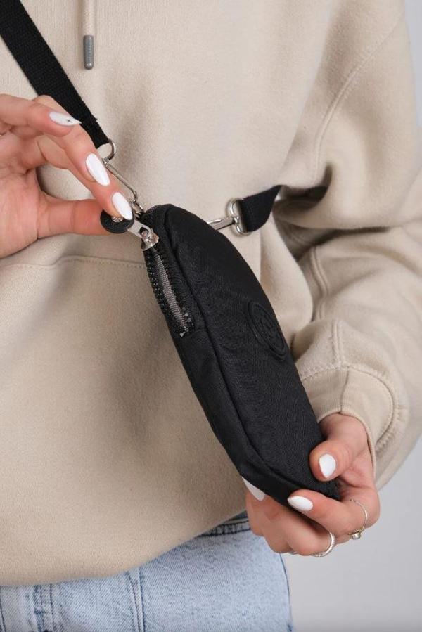 M 226 Mega Bag Krinkıl Kumaş Unisex Küçük Omuz Çantası, Telefonluk - Image 1