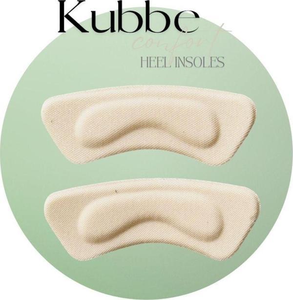 Kubbe Düz Bej Ayakkabı Vurma Önleyici Yapışkanlı Topuk Süngeri, Topuk Yastık Pedi - Image 1