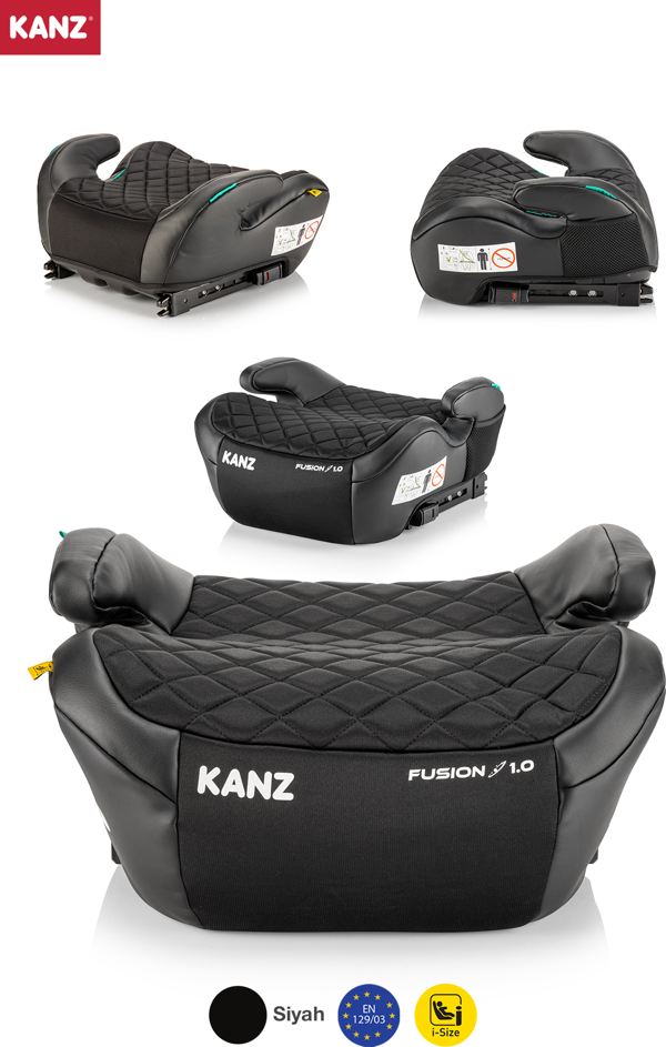 Kanz Fusion Emniyet Kemeri İle Kullanılabilen İsofixli Oto Koltuğu Yükselticisi Siyah - Image 1