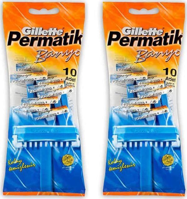 Permatik Banyo Kullan At Tıraş Bıçağı 10 Lu x 2 Adet - Image 1