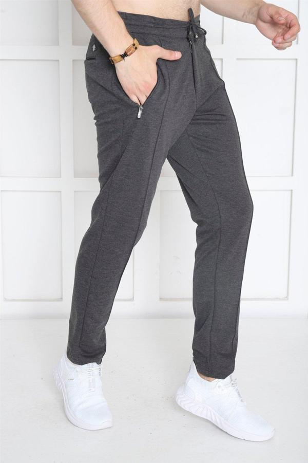 Escetic Antresit Erkek Pantolon görünümlü 4 Cepli Fermuarlı Slimfit Spor Eşofman Altı B1216 - Image 1