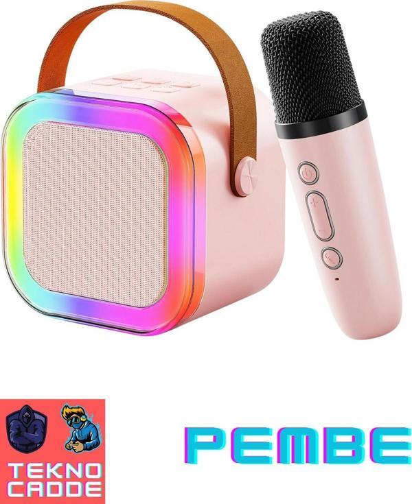 Beboncool K12 Mini Aux/Tf/Usb/Bluetooth Hoparlör Mikrofon Çocuklar İçin Karaoke Hoparlör Kit - Image 1