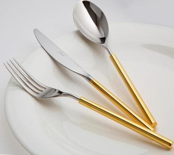 6000 Roller Altın 12 Kişilik 84 Parça Çatal Kaşık Bıçak Takım 500.01.01.9618 - Image 1