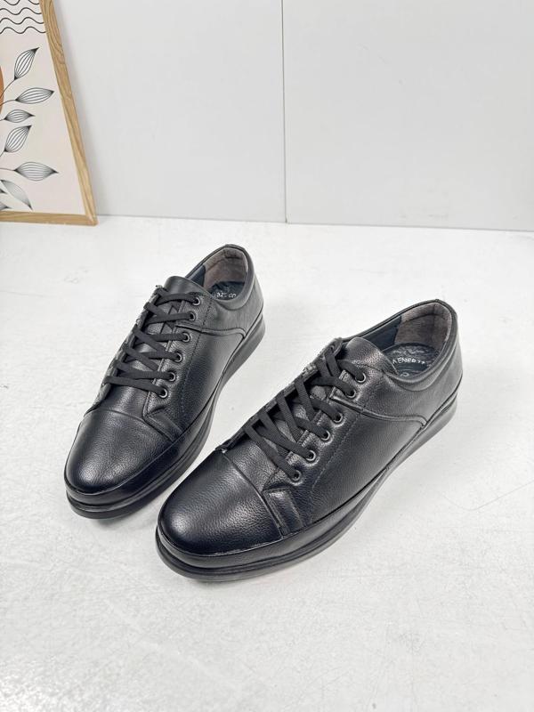 Günlük Erkek İçi Dışı Hakiki Deri Makosen Bağcıklı Kışlık Casual Ayakkabı 153 - Image 1