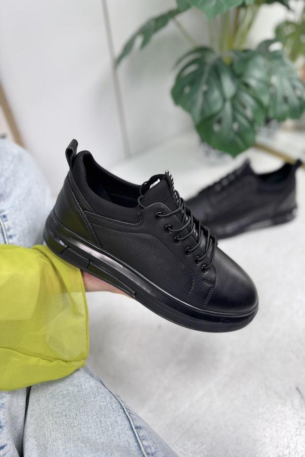 Günlük Erkek Ayakkabı İç Dış Hakiki Deri Bağcıklı Kalın Yüksek Taban Bilek Destek Hafif Sneaker 300 - Image 1