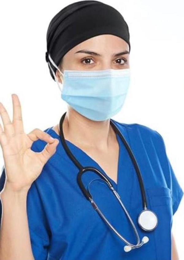 Yetişkin Yüz Maskesi Kulak Rahatlatıcı Saç Bandı Tutucu Maske Düğmeli Bandana, Saç bandı - Image 1