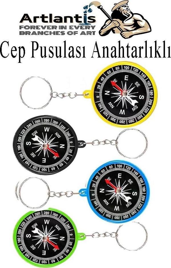 Pusula Anahtarlık Renkli 4 Adet Küçük Pusula Okul Deney Gezi Cep Pusulası Manyetik Pusula Plastik Öğrenci - Image 1