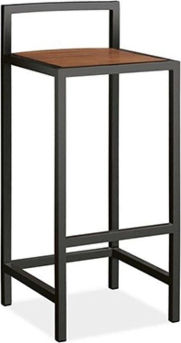 Doffo Metal Ayak Masif Ahşap Bar Sandalyesi Bar Taburesi - Board - Image 1