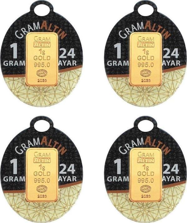 Tuğrul Kuyumculuk 4 Adet 1 Gram 24 Ayar Gram Altın - Image 1