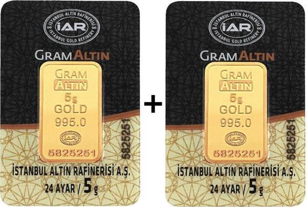 Tuğrul Kuyumculuk 10 Gram (5+5) Külçe Gram Altın IAR 24 Ayar  - Image 1