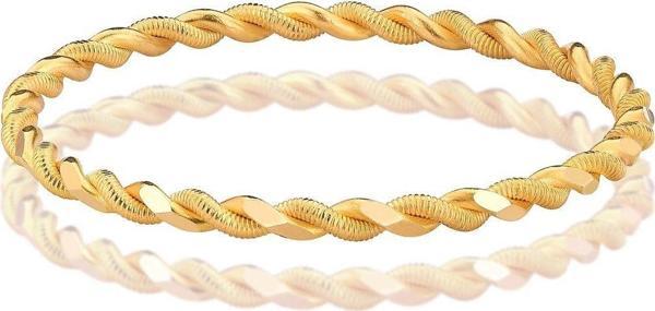 Tuğrul Kuyumculuk 30 Gr (Gram) 22 Ayar Işçiliksiz Paftalı Burma Bilezik - Image 1