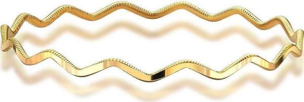 Tuğrul Kuyumculuk 10 Gram 22 Ayar Zikzak Oluklu Ajda Işçiliksiz Bilezik