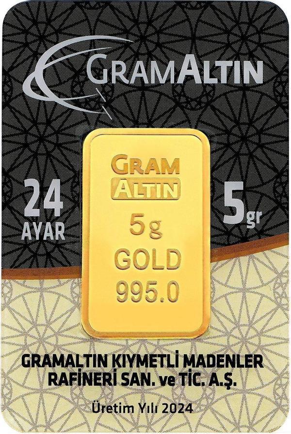 Tuğrul Kuyumculuk 5 Gram Külçe Gram Altın 24 Ayar  - Image 1