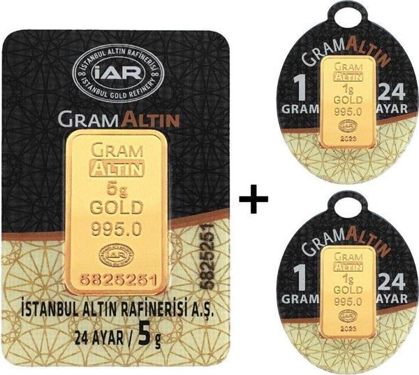 Tuğrul Kuyumculuk 7 Gram (5+2) Külçe Gram Altın Iar 24 Ayar  - Image 1