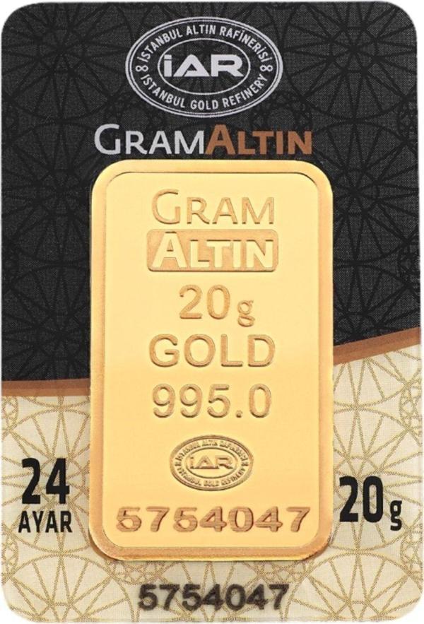 Tuğrul Kuyumculuk 20 Gram Külçe Gram Altın 24 Ayar  - Image 1