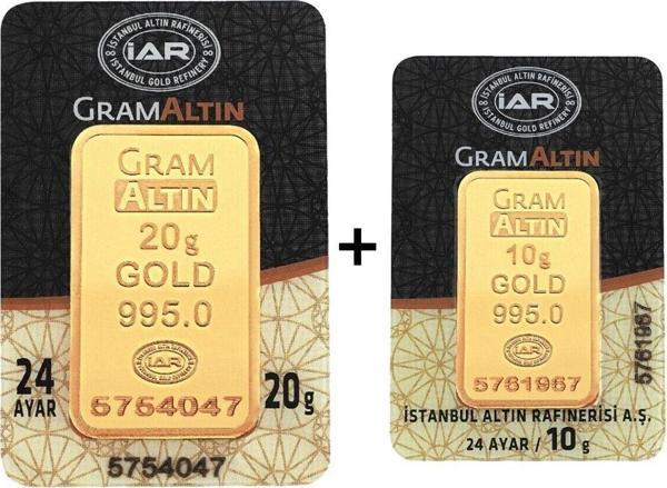 Tuğrul Kuyumculuk 30 Gram (20+10) Külçe Gram Altın 24 Ayar  - Image 1