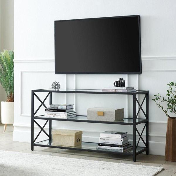 Doffo Par Metal Cam Tablalı Tv Ünitesi - Image 1