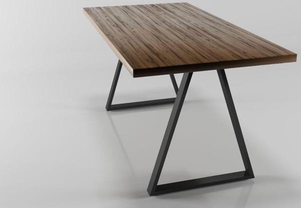 Doffo Üçgen Model Metal Ayak Seti Siyah Metal Masa Ayağı - Image 1