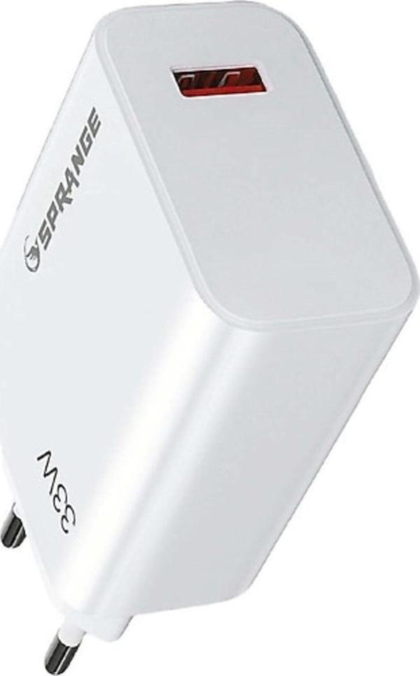 Sprange Vivo V23   Uyumlu Pt-33   33W Turbo Type C Şarj Aleti  Kafa - Image 1
