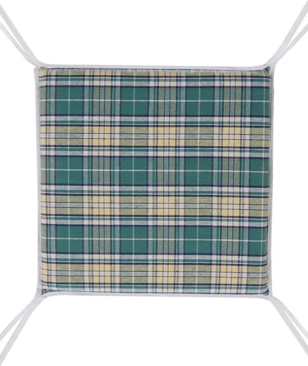 Homaks Yeşil Ekose Tabure Minderi 33X33 Kare - Image 1