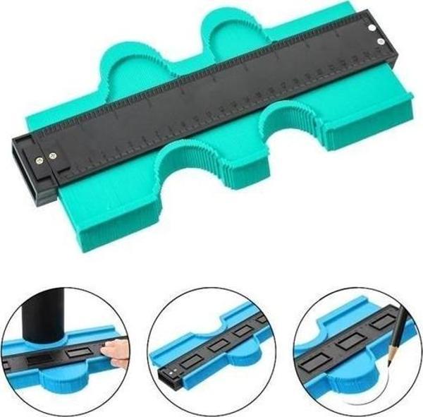 Kontur Ölçüm Cihazı Ahşap Fayans Şekillendirme Kalıbı 24 cm - Image 1