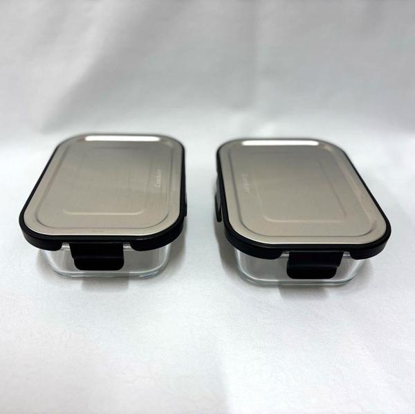Cooker CKR3487 Cam Saklama Kabı 640 ml Siyah 2 Adet - Image 1