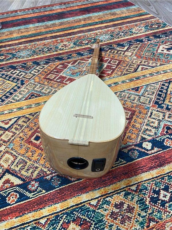 Sazhane Ritimli Ekolayzırlı Kısa Sap Bağlama(Kılıf,Yedek Tel, Tezenedahil) - Image 1
