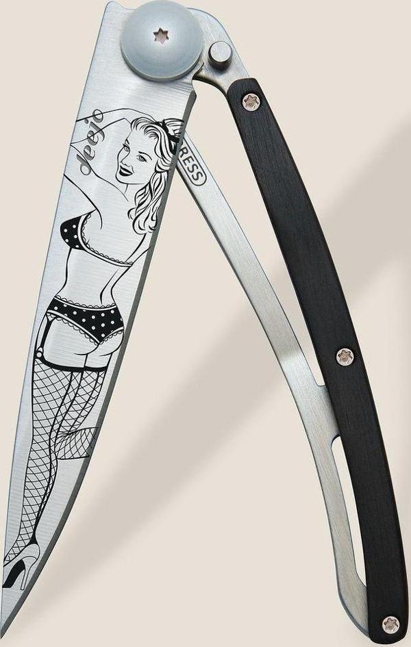 Deejo 37g, Ebony Wood / Pinup Çakı - Image 1