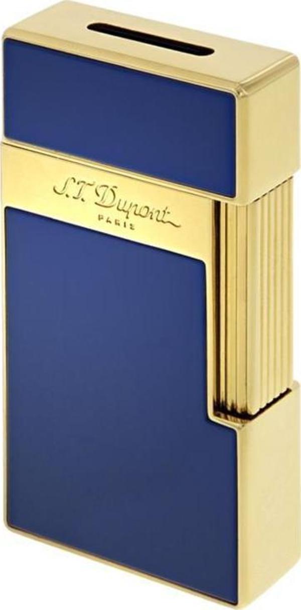 S.T. Dupont Big D Shiny Blue Lacquer Puro Çakmağı 25005 - Image 1